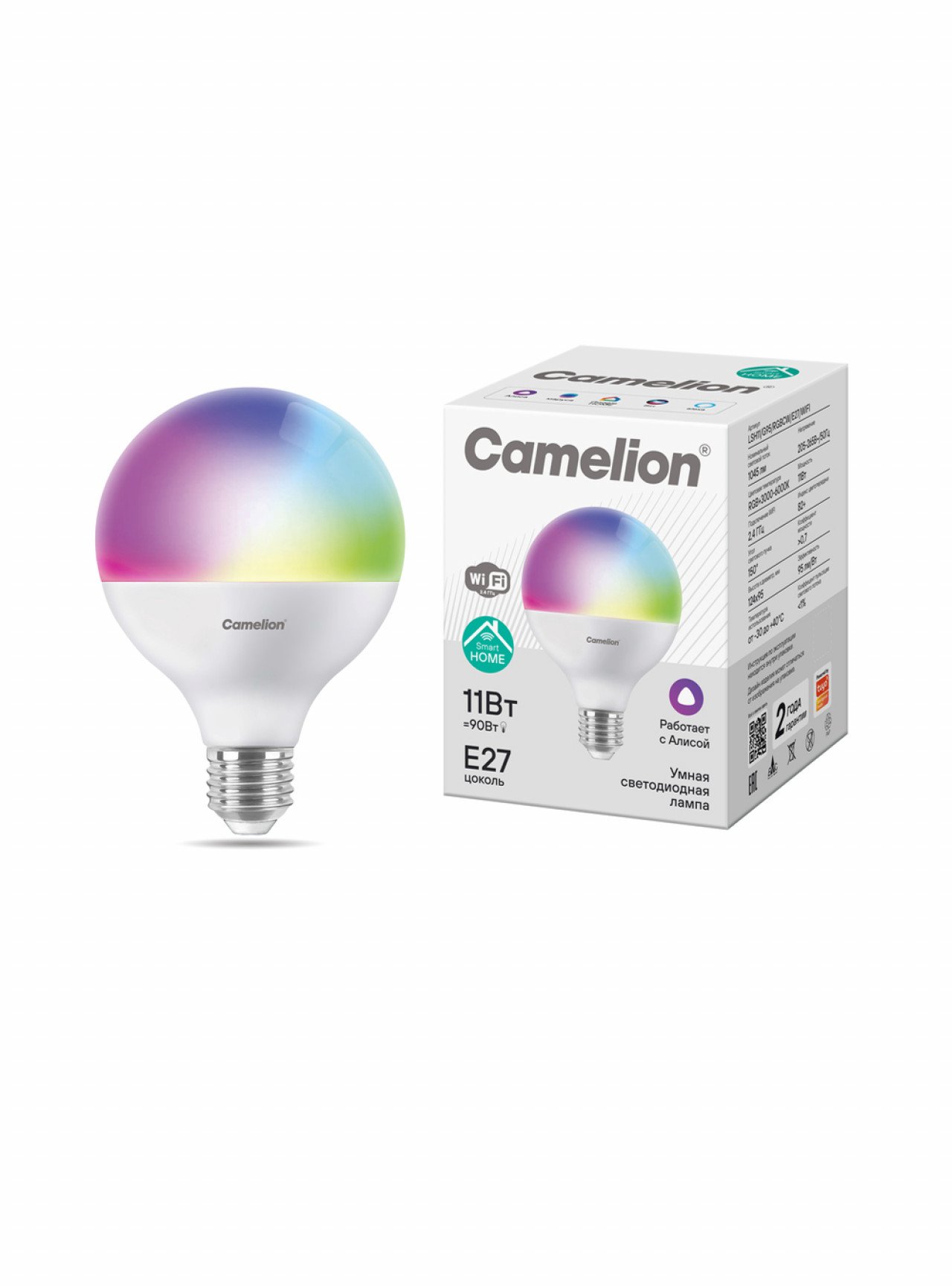 Новые умные светодиодные лампы Camelion Smart Home G95 и G120